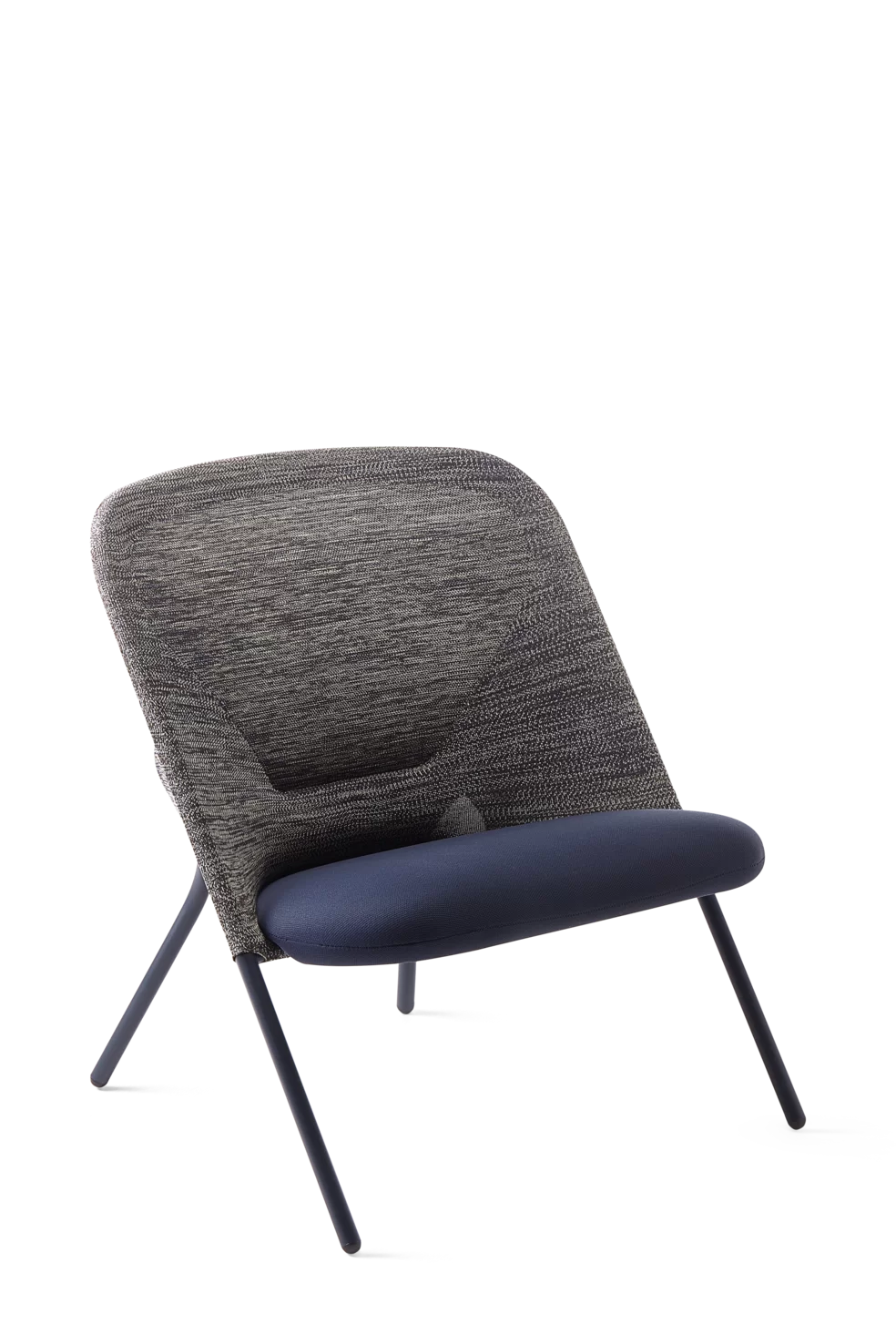Shift Lounge Chair Blue Grey front left view